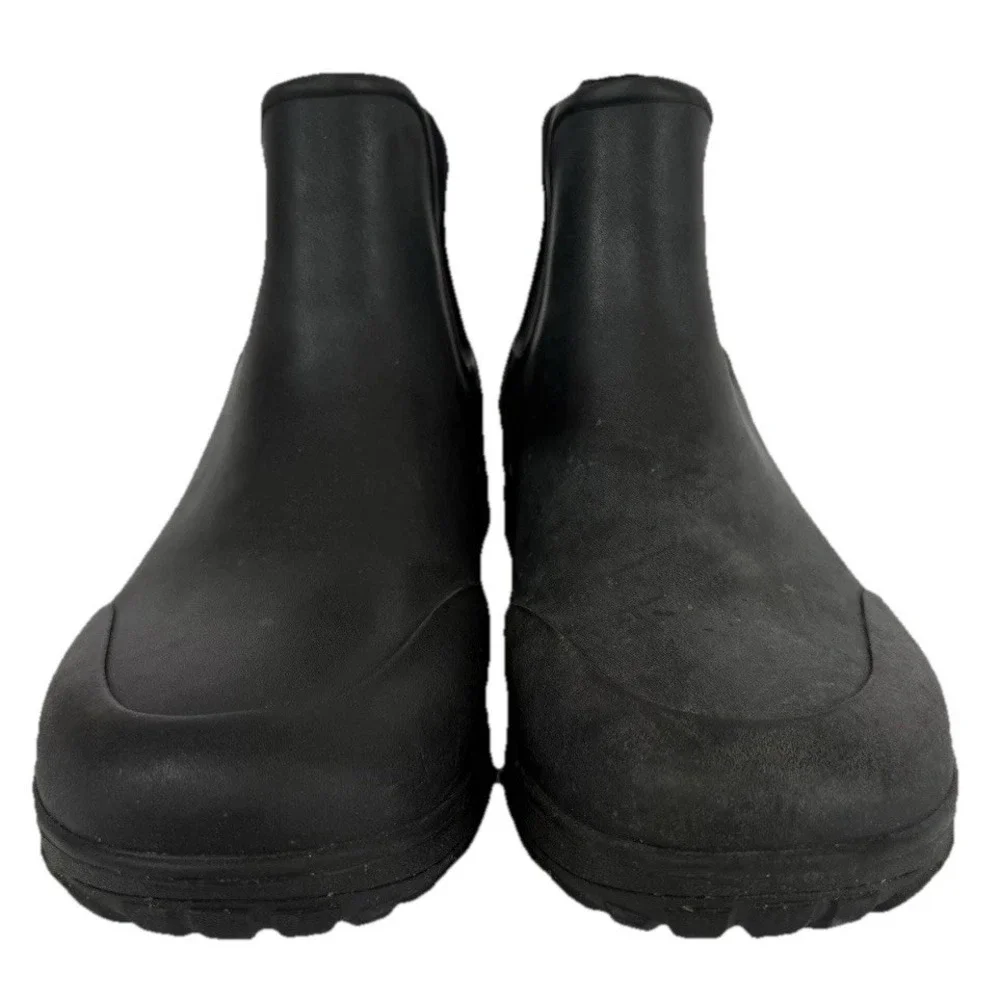 BOGS Men's Sz 9 Sauvie Slip On Insulated Waterproof Rain Boot Black 72208-001